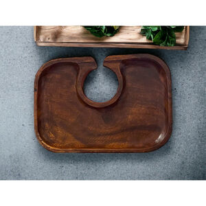 4 Pc MidCentury Modern Teak Trays MCM Teak Wood Snack Trays Retro 70’s BOHO